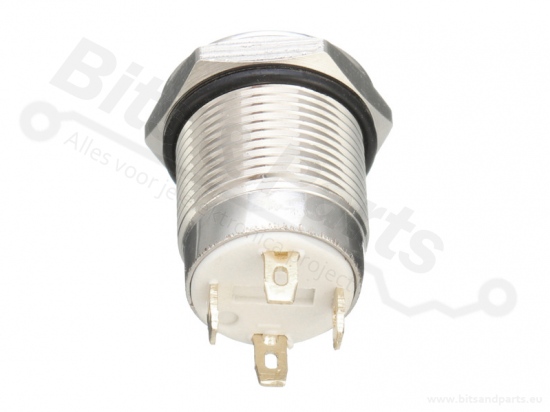 Drukcontact metaal rond 12mm wit